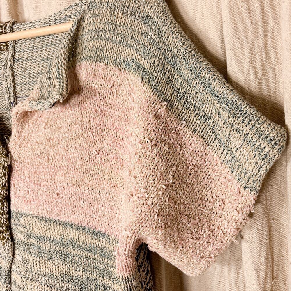 Skif International Artisan Colorblock Patchwork Knit Sweater‎ Top M/L - Picture 3 of 7